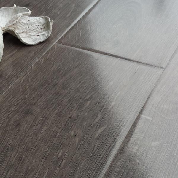 Prestige Gloss Grey Oak 8mm V-Groove Laminate Flooring