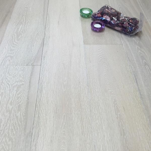 Wroxton White Stained Oak Brushed Matt Lacquer 14mm Engineered Flooring