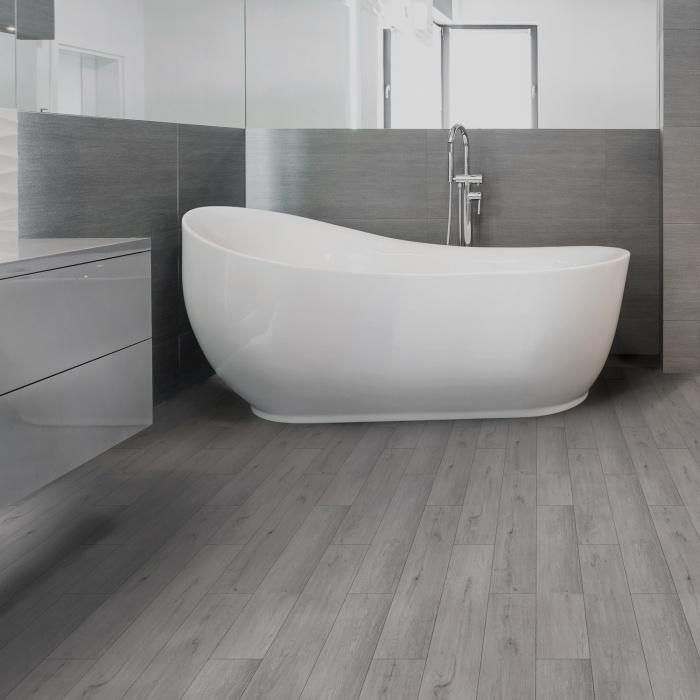 Aqua Plank Ultra Flint Grey 5g, Interlocking Vinyl Bathroom Floor Tiles